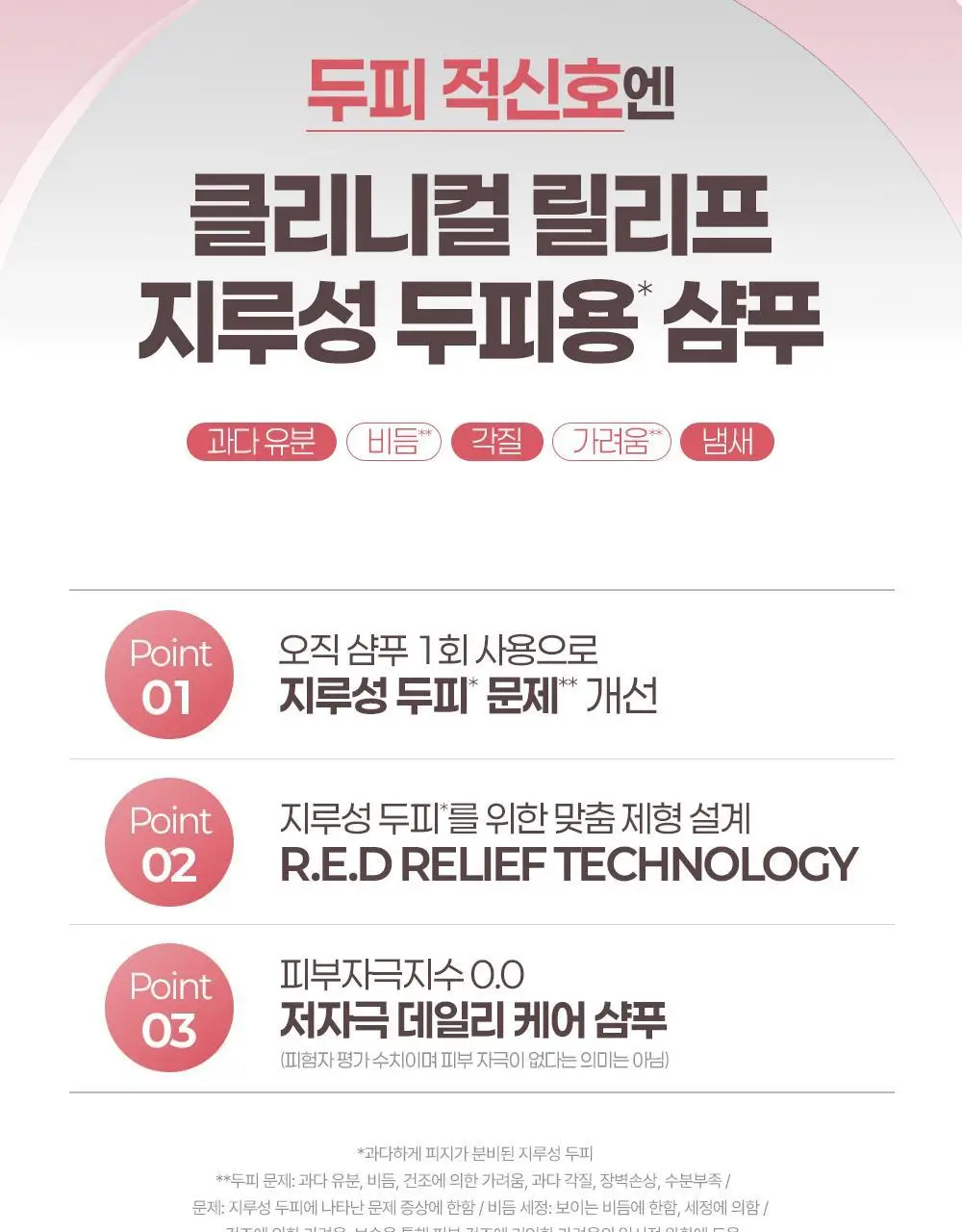 [지루성두피 5대 문제 개선] 닥터그루트 클리니컬 릴리프 지루성두피용 샴푸 350ml 상세페이지 2